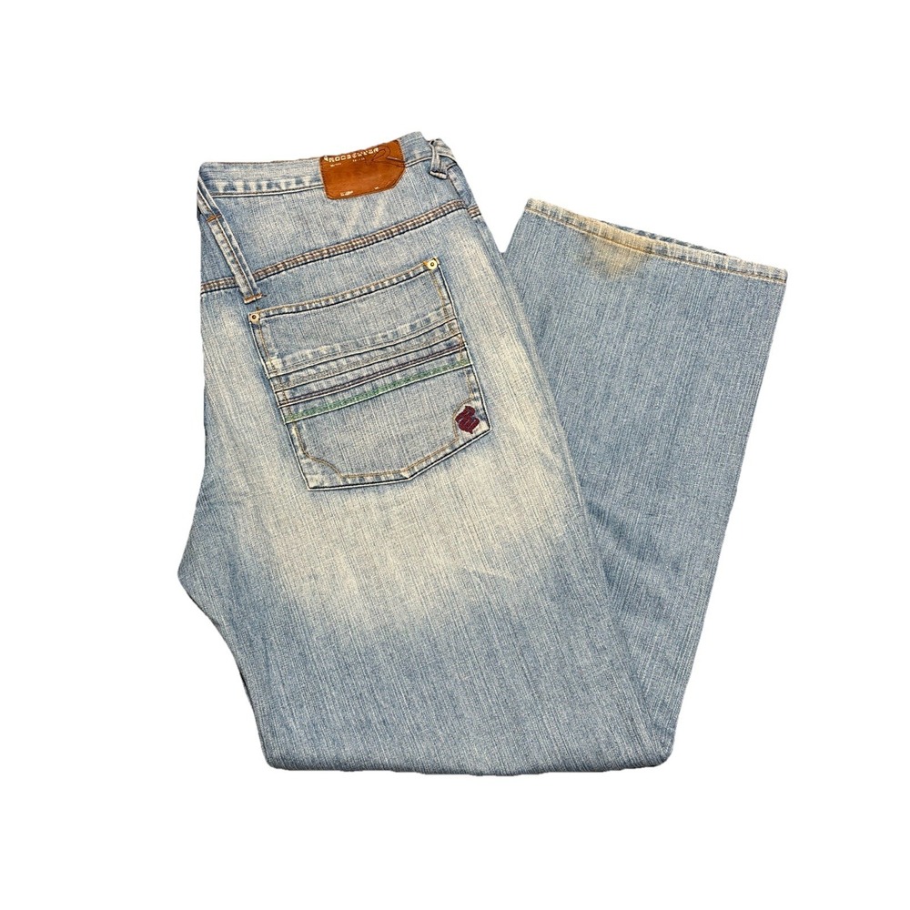Vintage Y2K Rocawear Pockets Baggy Fit Oversized Skater Denim Jeans Size 38